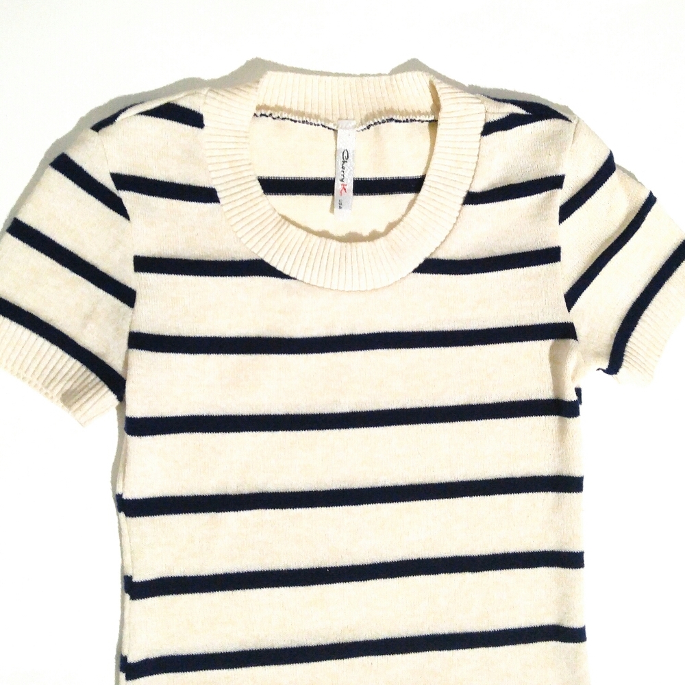 🌸LikeNew🌸 Sweater Dress | Navy & Cream - Picture 3 of 4